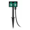 Entac tomada exterior com espeto de terra IP44 de 2 tomadas 5m