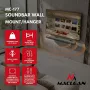 EOF Maclean MC-177 Suporte de parede para soundbar, aço, preto, inclinação +8° a -8°, máx. 10 kg