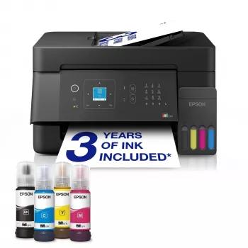 Epson EcoTank ET-4900 Impressora multifunções jato de tinta - Imprimir, Digitalizar, Copiar, Fax - A4 - Wi-Fi, Ethernet, USB - Duplex - ADF - Ecrã tátil LCD a cores