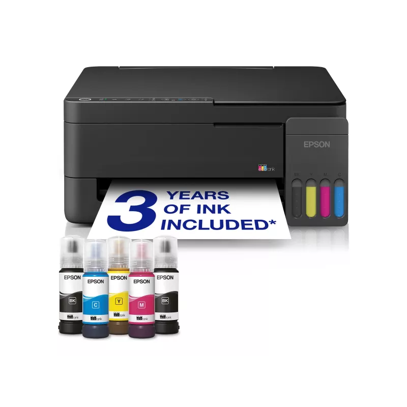 Epson EcoTank L3350 Impressora multifunções a cores de jato de tinta A4 Wi-Fi Preto