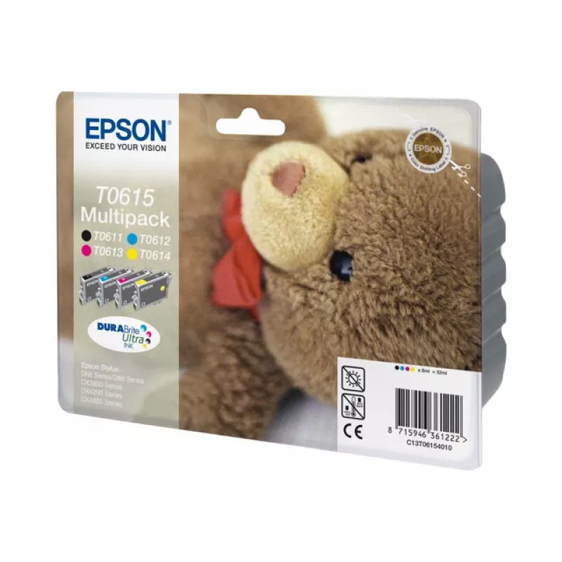Multipack de tinteiros Epson T0615 - pack de 4 - 32 ml - preto, amarelo, ciano, magenta