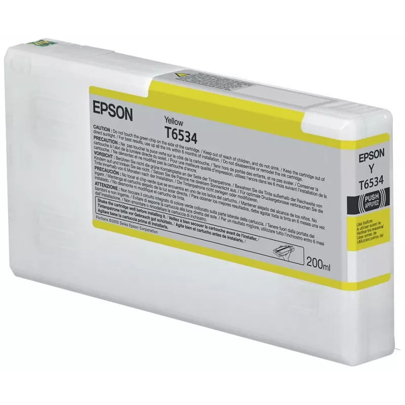 Cartucho de tinta Epson T653400 amarelo (200 ml, pigmento, UltraChrome HDR) para Stylus Pro 4900/7890/7900/9890/9900