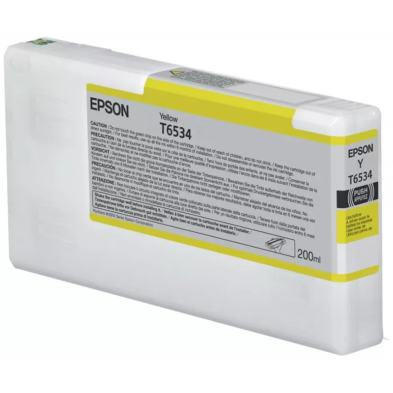Cartucho de tinta Epson T653400 amarelo (200 ml, pigmento, UltraChrome HDR) para Stylus Pro 4900/7890/7900/9890/9900