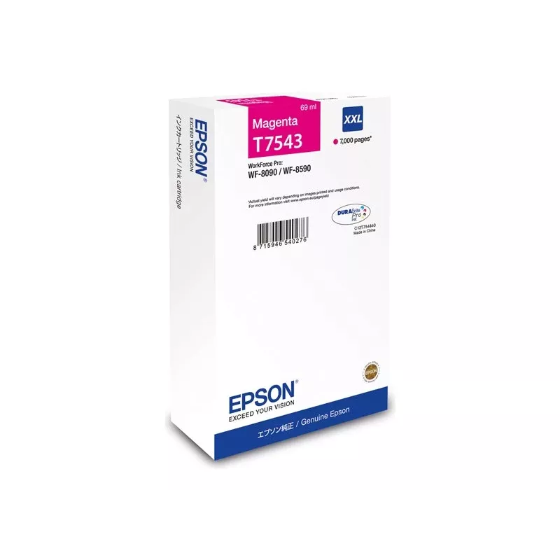 Epson T7543 XXL tinteiro magenta (69 ml) – original para WorkForce Pro 8090/8590