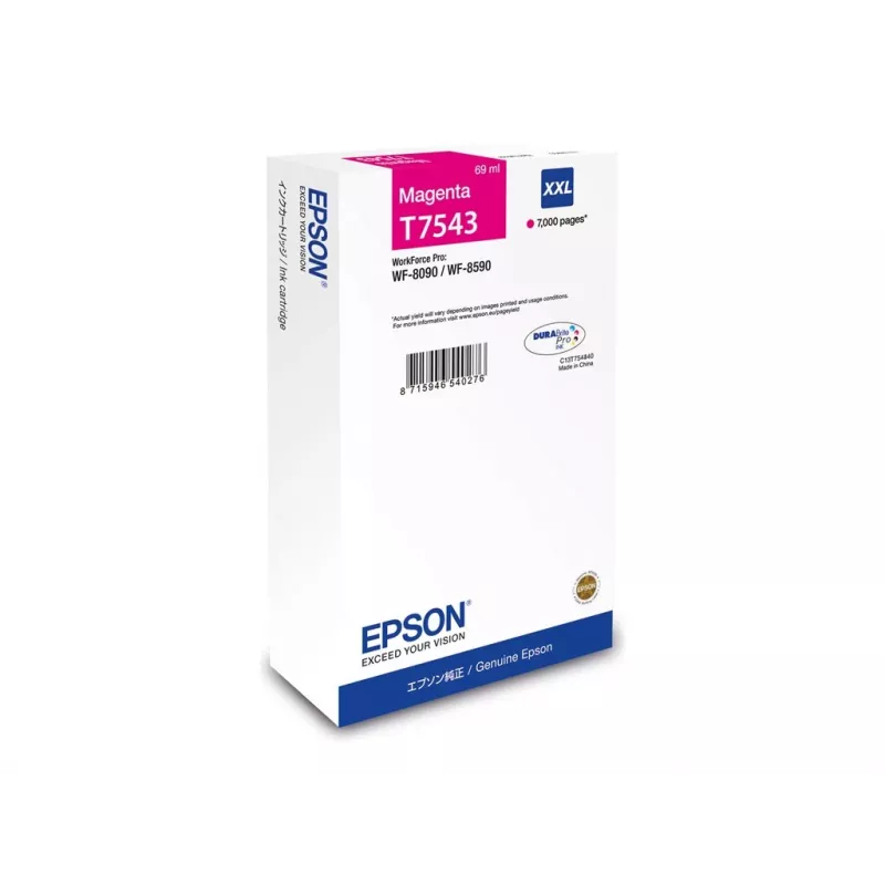 Epson T7543 XXL tinteiro magenta (69 ml) – original para WorkForce Pro 8090/8590