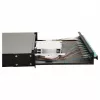 Caixa de fusão de fibra ótica Equip de 12 portas, LC duplex, OM3, 1U, equipada, preta
