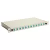 Caixa de fusão de fibra ótica Equip 12 portas, LC Duplex, OM3, 1U, equipada, cinzento