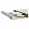 Caixa de fusão de fibra ótica Equip 12 portas, LC Duplex, OM3, 1U, equipada, cinzento