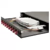 Caixa de Fusão de Fibra Ótica Equip 12 Portas, LC Duplex, OM4, 1U, equipada, preta