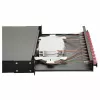 Caixa de Fusão de Fibra Ótica Equip 12 Portas, LC Duplex, OM4, 1U, equipada, preta