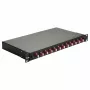 Caixa de Fusão de Fibra Ótica Equip 12 Portas, LC Duplex, OM4, 1U, equipada, preta