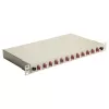 Equip Caixa de fusão de fibra ótica 12 portas, LC Duplex, OM4, 1U, equipada, Cinzento