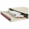 Equip Caixa de fusão de fibra ótica 12 portas, LC Duplex, OM4, 1U, equipada, Cinzento