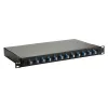 Caixa de fusão de fibra ótica Equip 12 portas, LC Duplex, OS2 monomodo, montagem em rack 1U, equipada, preto