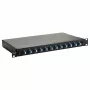 Caixa de fusão de fibra ótica Equip 12 portas, LC Duplex, OS2 monomodo, montagem em rack 1U, equipada, preto