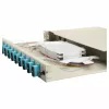Caixa de fusão de fibra ótica Equip 12 portas, SC duplex, OM3, 1U para rack, equipada, cinzento