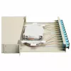 Caixa de fusão de fibra ótica Equip 12 portas, SC duplex, OM3, 1U para rack, equipada, cinzento