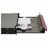 Caixa de Fusão de Fibra Ótica Equip 12 Portas, SC Duplex, OM4, 1U, equipada, Preta