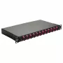 Caixa de Fusão de Fibra Ótica Equip 12 Portas, SC Duplex, OM4, 1U, equipada, Preta