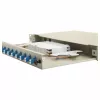 Caixa de fusão de fibra ótica Equip 12 portas LC duplex OS2, 1U para rack, cinzento