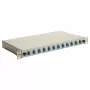 Caixa de fusão de fibra ótica Equip 12 portas LC duplex OS2, 1U para rack, cinzento