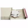 Caixa de fusão de fibra ótica Equip 12 portas SC Duplex OM4, 1U, totalmente equipada, cinzento