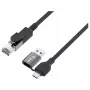 EQUIP 133101 adaptador USB-C e USB-A para RJ45 Gigabit Ethernet, preto