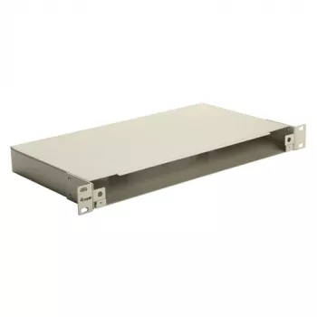 EQUIP caixa de fibra ótica Space Box de 19 polegadas, 1U, aço, verde, sem painel