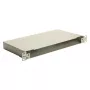 EQUIP caixa de fibra ótica Space Box de 19 polegadas, 1U, aço, verde, sem painel