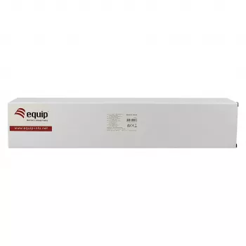 Equip Painel de gestão de cabos 19 polegadas, 5 anéis de plástico, aço, 1U, preto (RAL 9005)