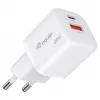Equip Carregador de parede GaN de 2 portas USB-C PD3.0/USB-A 20W, Branco, embalagem de 25 unidades