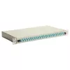 Equip caixa de fusão de fibra ótica de 24 portas, LC Duplex, OM3, 1U, equipada, cinzento