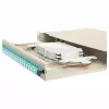 Equip caixa de fusão de fibra ótica de 24 portas, LC Duplex, OM3, 1U, equipada, cinzento