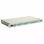 Equip caixa de fusão de fibra ótica de 24 portas, LC Duplex, OM3, 1U, equipada, cinzento