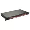 Caixa de fusão de fibra ótica Equip 24 portas, LC Duplex, OM4, 1U, equipada, preta