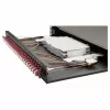 Caixa de fusão de fibra ótica Equip 24 portas, LC Duplex, OM4, 1U, equipada, preta