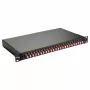 Caixa de fusão de fibra ótica Equip 24 portas, LC Duplex, OM4, 1U, equipada, preta