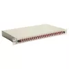 Caixa de fusão de fibra ótica Equip 24 portas, LC Duplex, OM4, 1U, equipada, cinzento
