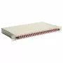 Caixa de fusão de fibra ótica Equip 24 portas, LC Duplex, OM4, 1U, equipada, cinzento