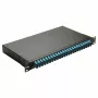Equip Caixa de Fusão de Fibra Ótica 24 Portas, SC Duplex, OM3, 1U, equipada, Preto