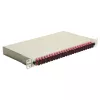 Equip caixa de fusão de fibra ótica SC Duplex OM4 de 24 portas 1U para rack, equipada, cinzenta