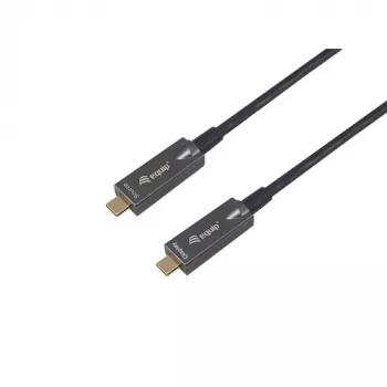 EQUIP 578203 Cabo ótico ativo USB-C para USB-C 7,5 m 4K@60Hz 10Gbit/s PD 60 W preto