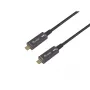 EQUIP 578203 Cabo ótico ativo USB-C para USB-C 7,5 m 4K@60Hz 10Gbit/s PD 60 W preto