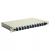 Caixa de fusão de fibra ótica Equip 591911 12 portas SC duplex, OS2, 1U, totalmente equipada, cinzento
