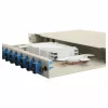 Caixa de fusão de fibra ótica Equip 591911 12 portas SC duplex, OS2, 1U, totalmente equipada, cinzento