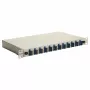 Caixa de fusão de fibra ótica Equip 591911 12 portas SC duplex, OS2, 1U, totalmente equipada, cinzento