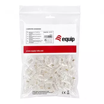 Equip Kit de conetores Cat6 RJ45 UTP não blindado (100 unid.) - transparente