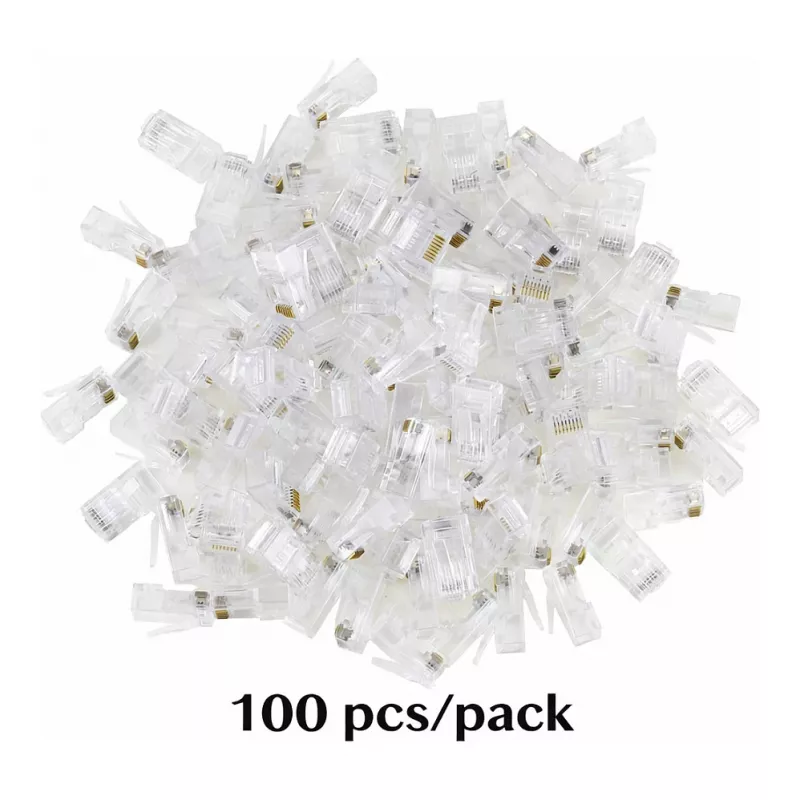 Equip Kit de conetores Cat6 RJ45 UTP não blindado (100 unid.) - transparente