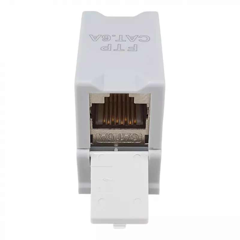 Equip Cat6A Acoplador Keystone blindado 1xRJ45 Calha DIN cinzento