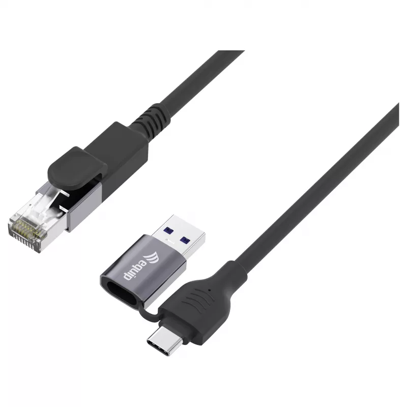 Equip adaptador GigaBit USB-C+A para RJ45, preto